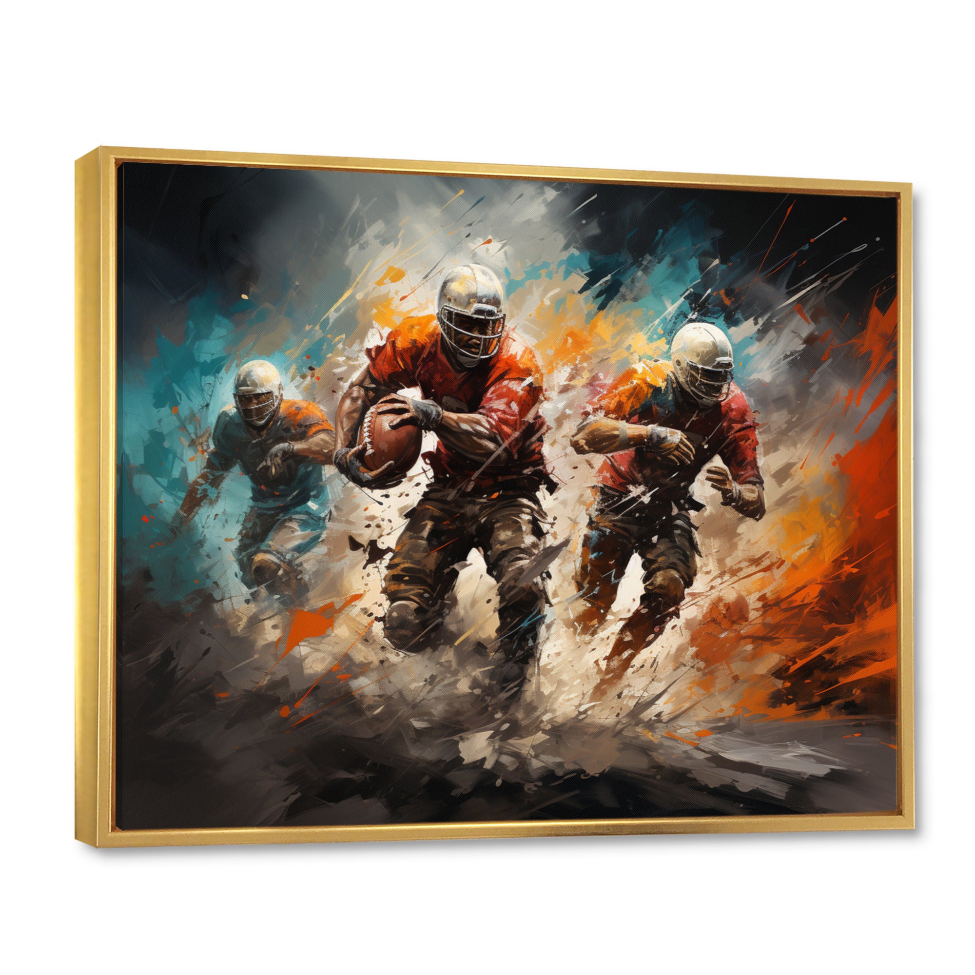 Orange Football Game Day - Football Canvas Wall Art