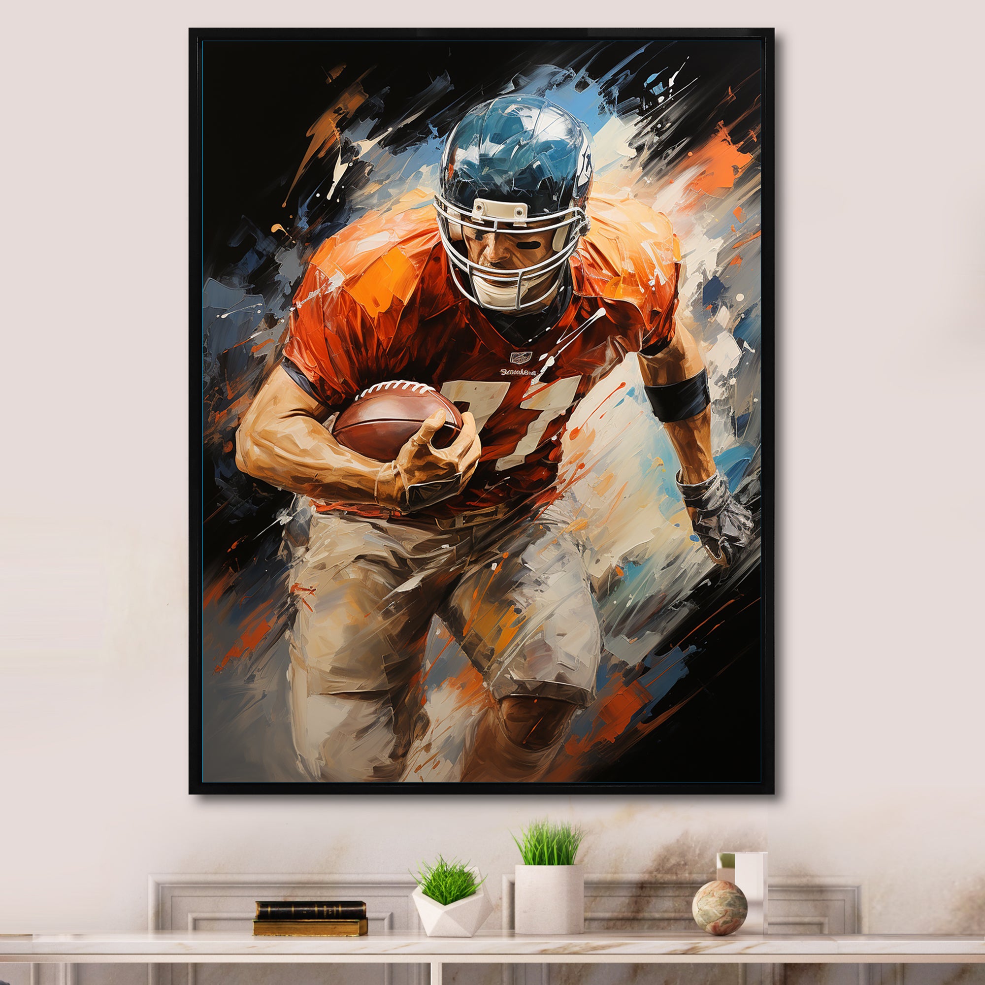 Football Gridiron Rhythms I - Football Canvas Wall Art