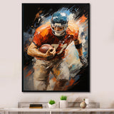 Football Gridiron Rhythms I - Football Canvas Wall Art