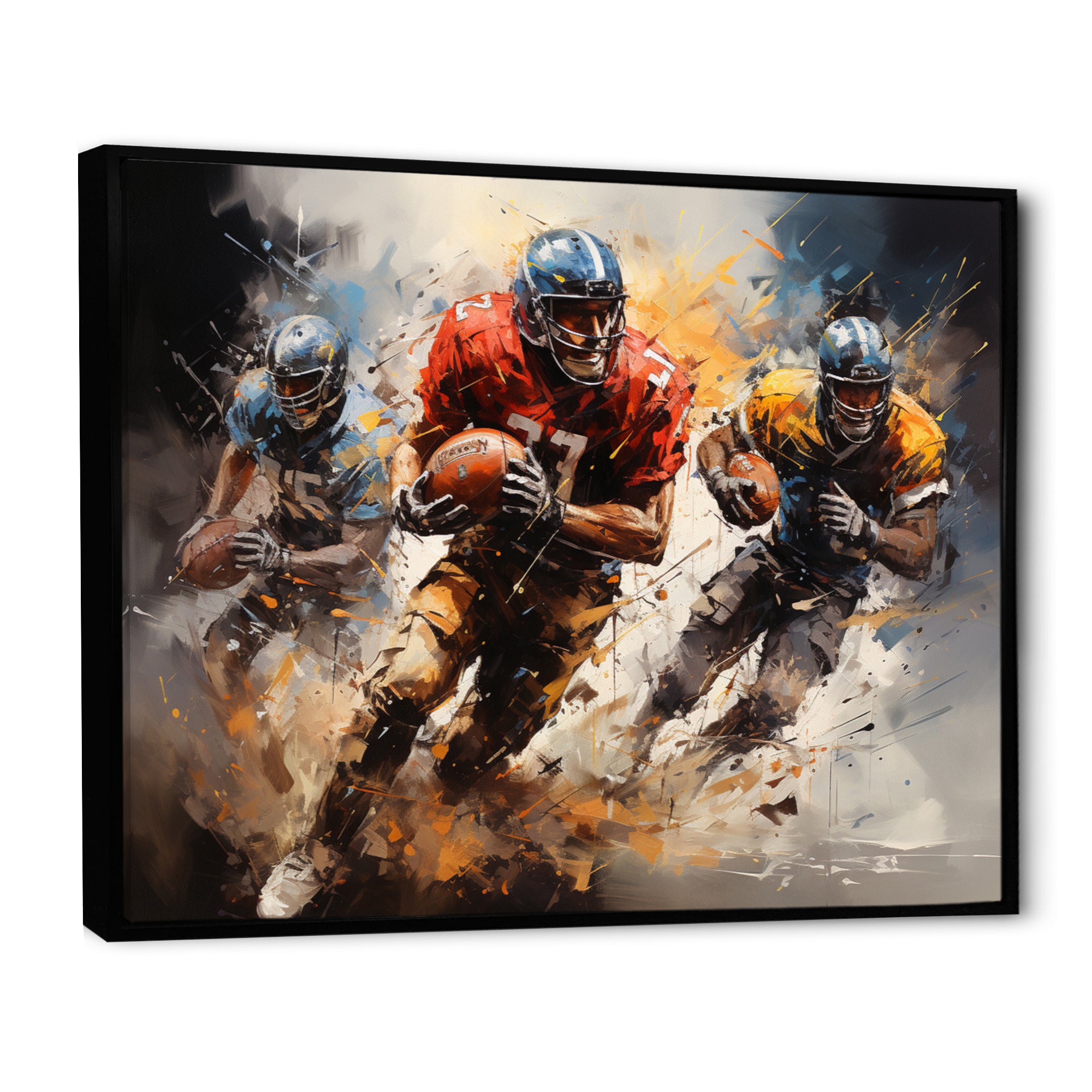 Football Gridiron Symphony I - Football Canvas Wall Art