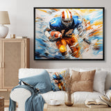 Football Rhythmic Momentum I - Football Canvas Wall Art