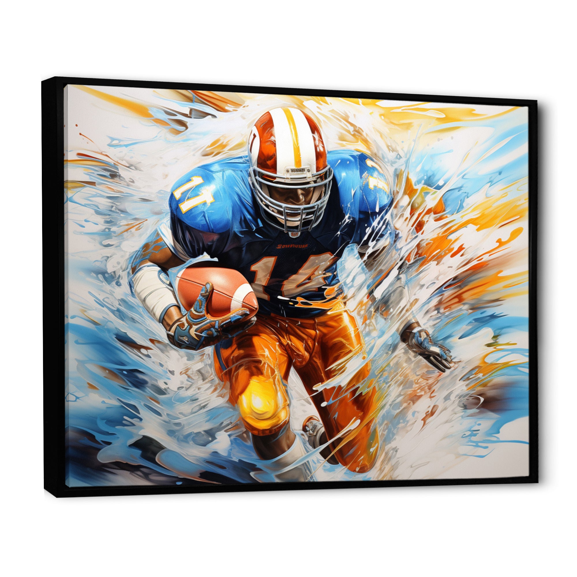 Football Rhythmic Momentum I - Football Canvas Wall Art