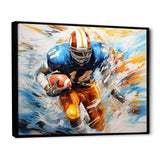 Football Rhythmic Momentum I - Football Canvas Wall Art