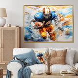 Football Rhythmic Momentum I - Football Canvas Wall Art
