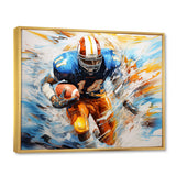 Football Rhythmic Momentum I - Football Canvas Wall Art