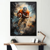 Football Turbulent Touchdowns - Football Canvas Wall Art