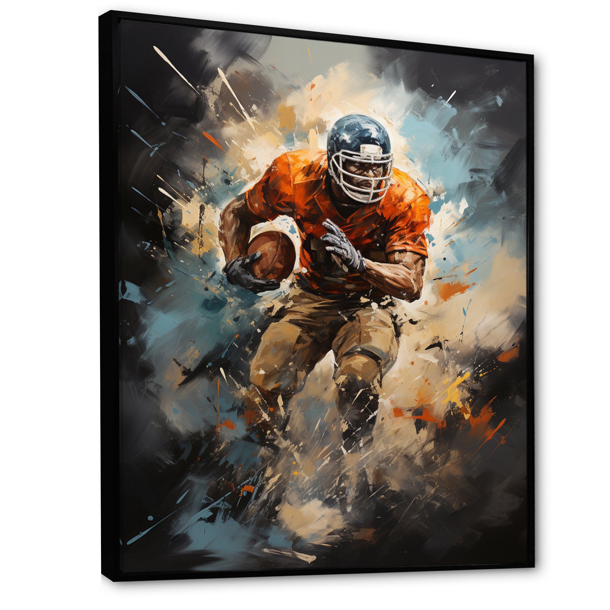 Football Turbulent Touchdowns - Football Canvas Wall Art