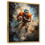 Football Turbulent Touchdowns - Football Canvas Wall Art