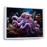 Purple Octopus Mystical Encounter - Purple Octopus Wall Art