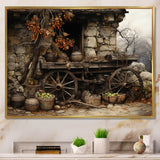 Old Cart  Chronicles - Old American Cart Canvas Wall Art