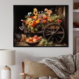 Old Cart  Harvest - Old American Cart Canvas Wall Art