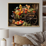 Old Cart  Harvest - Old American Cart Canvas Wall Art
