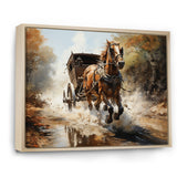 Old Cart  In Motion I - Old American Cart Canvas Wall Art