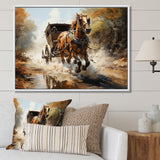 Old Cart  In Motion I - Old American Cart Canvas Wall Art