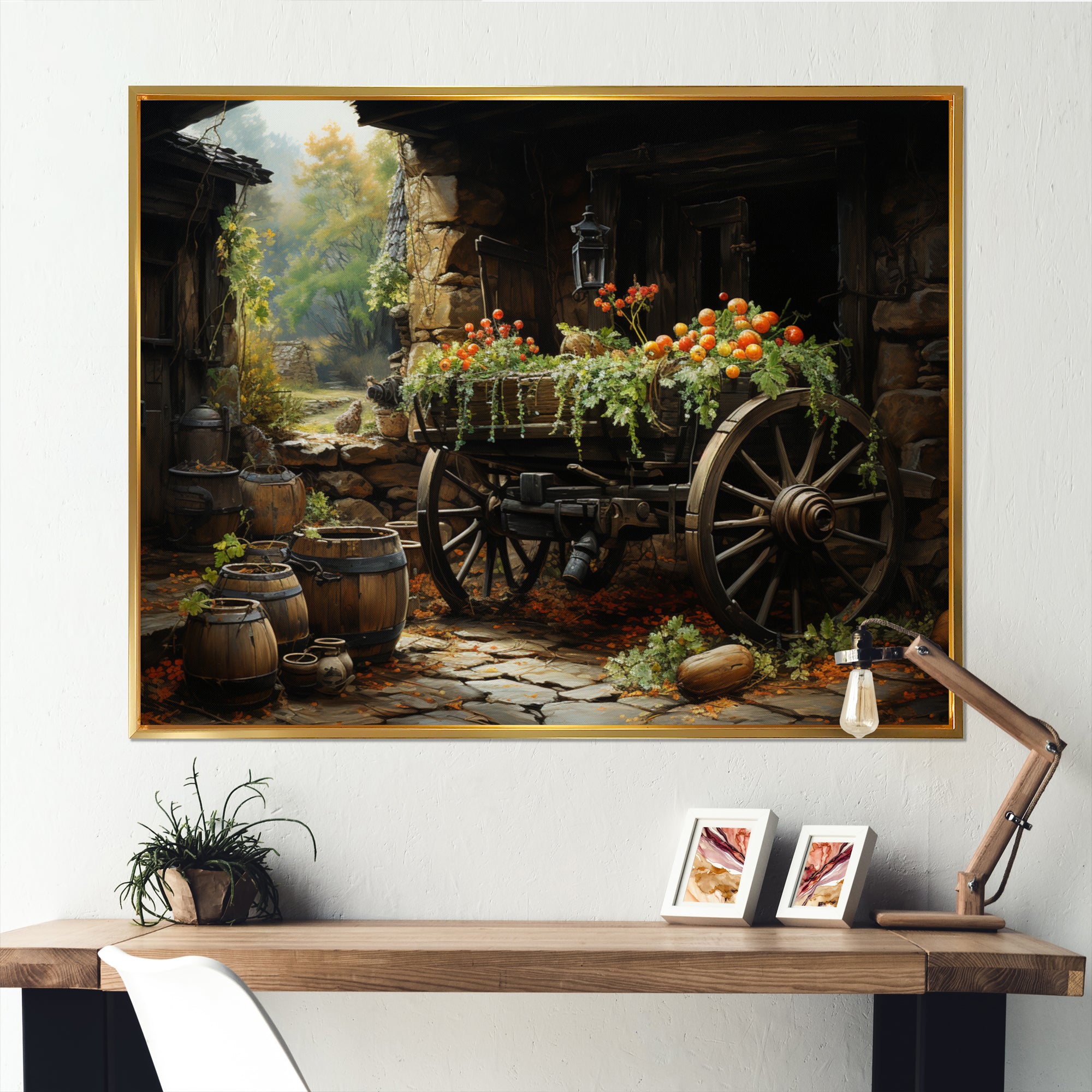 Old Cart  Legacy - Old American Cart Canvas Wall Art