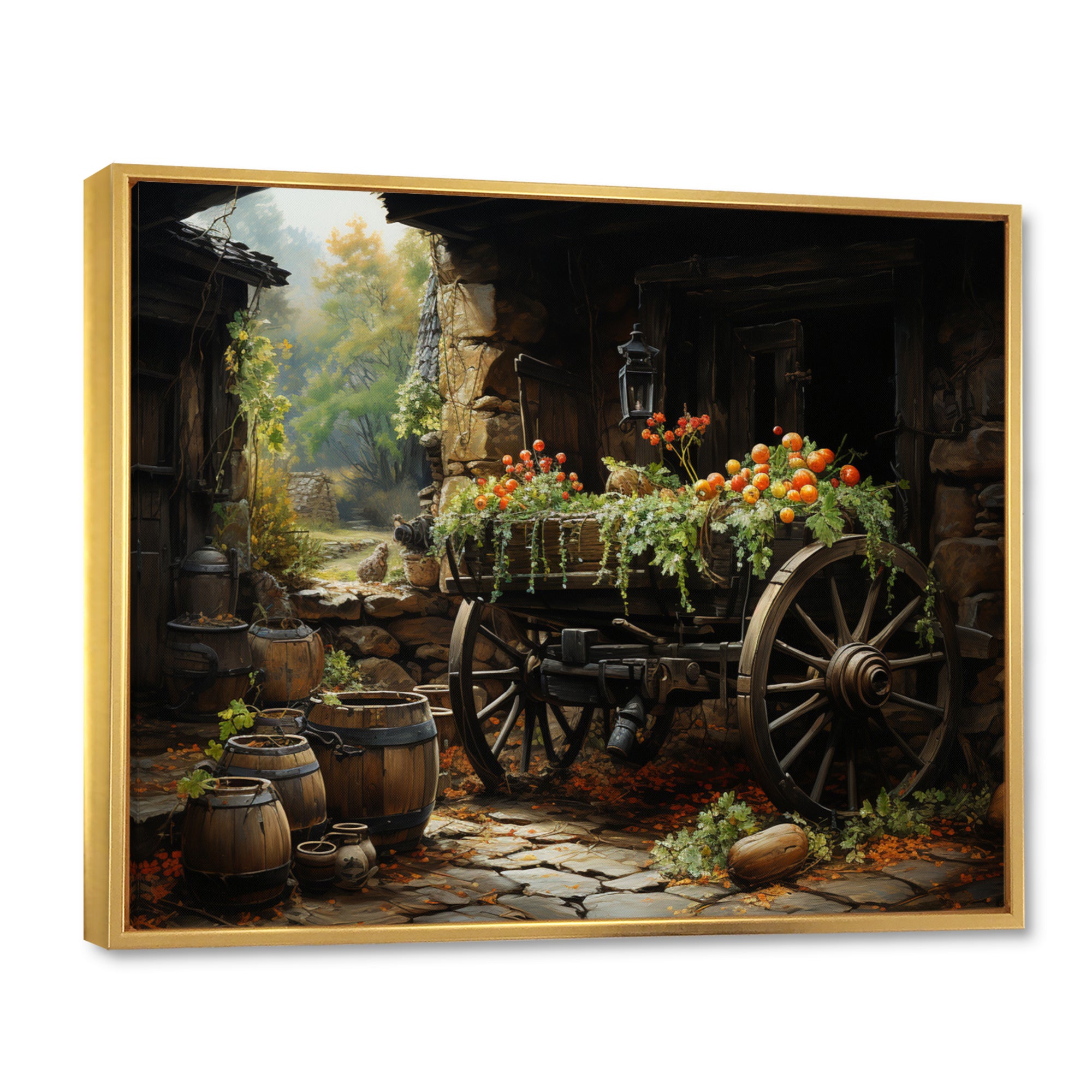 Old Cart  Legacy - Old American Cart Canvas Wall Art