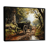 Brown Old Cart  Path - Old American Cart Canvas Wall Art