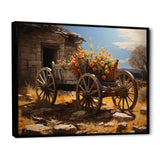 Brown Old Cart  Legacy I - Old American Cart Canvas Wall Art