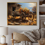 Brown Old Cart  Legacy I - Old American Cart Canvas Wall Art