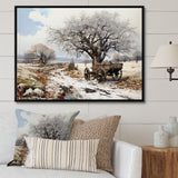 White Old Cart  Legacy - Old American Cart Canvas Wall Art