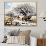 White Old Cart  Legacy - Old American Cart Canvas Wall Art