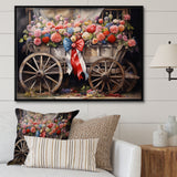 Coral Old Cart  Of - Old American Cart Canvas Wall Art