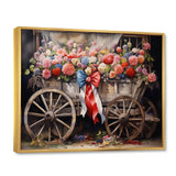 Coral Old Cart  Of - Old American Cart Canvas Wall Art