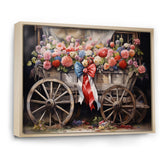 Coral Old Cart  Of - Old American Cart Canvas Wall Art