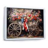 Coral Old Cart  Of - Old American Cart Canvas Wall Art