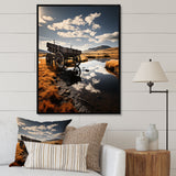 Yellow Old Cart Country Heritage - Old American Cart Canvas Wall Art