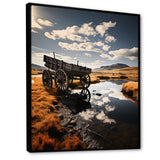 Yellow Old Cart Country Heritage - Old American Cart Canvas Wall Art
