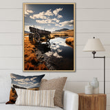 Yellow Old Cart Country Heritage - Old American Cart Canvas Wall Art