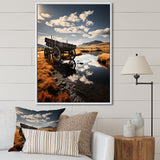 Yellow Old Cart Country Heritage - Old American Cart Canvas Wall Art