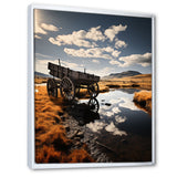 Yellow Old Cart Country Heritage - Old American Cart Canvas Wall Art