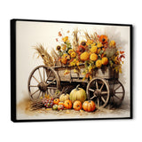 Yellow Old Cart Country Treasures - Old American Cart Canvas Wall Art
