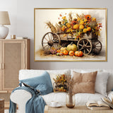 Yellow Old Cart Country Treasures - Old American Cart Canvas Wall Art