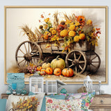 Yellow Old Cart Country Treasures - Old American Cart Canvas Wall Art