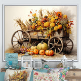 Yellow Old Cart Country Treasures - Old American Cart Canvas Wall Art