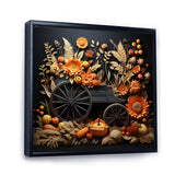 Orange Old Cart Country Treasures - Old American Cart Canvas Wall Art