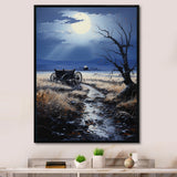 Grey Old Cart Forgotten Journey - Old American Cart Canvas Wall Art
