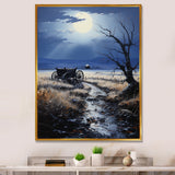 Grey Old Cart Forgotten Journey - Old American Cart Canvas Wall Art