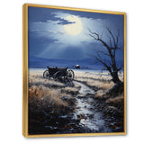 Grey Old Cart Forgotten Journey - Old American Cart Canvas Wall Art