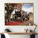 Red Old Cart Rural Icons - Old American Cart Canvas Wall Art