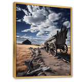 Grey Old Cart Rustic Charm - Old American Cart Canvas Wall Art