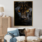 Black White Panther Eyes Of Intensity - Panther Wall Decor