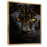 Black White Panther Eyes Of Intensity - Panther Wall Decor
