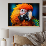 Yellow Red Parrot Colorful Parrot - Parrot Canvas Wall Art