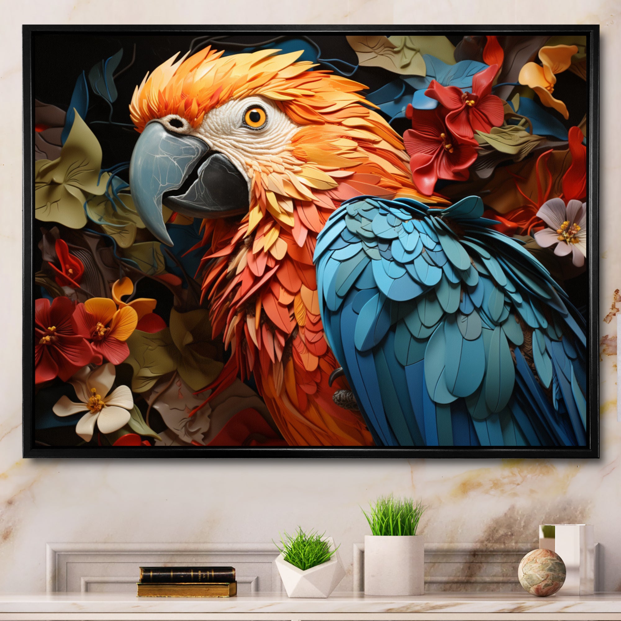 Red Parrot Parrots Parade - Parrot Wall Art Prints