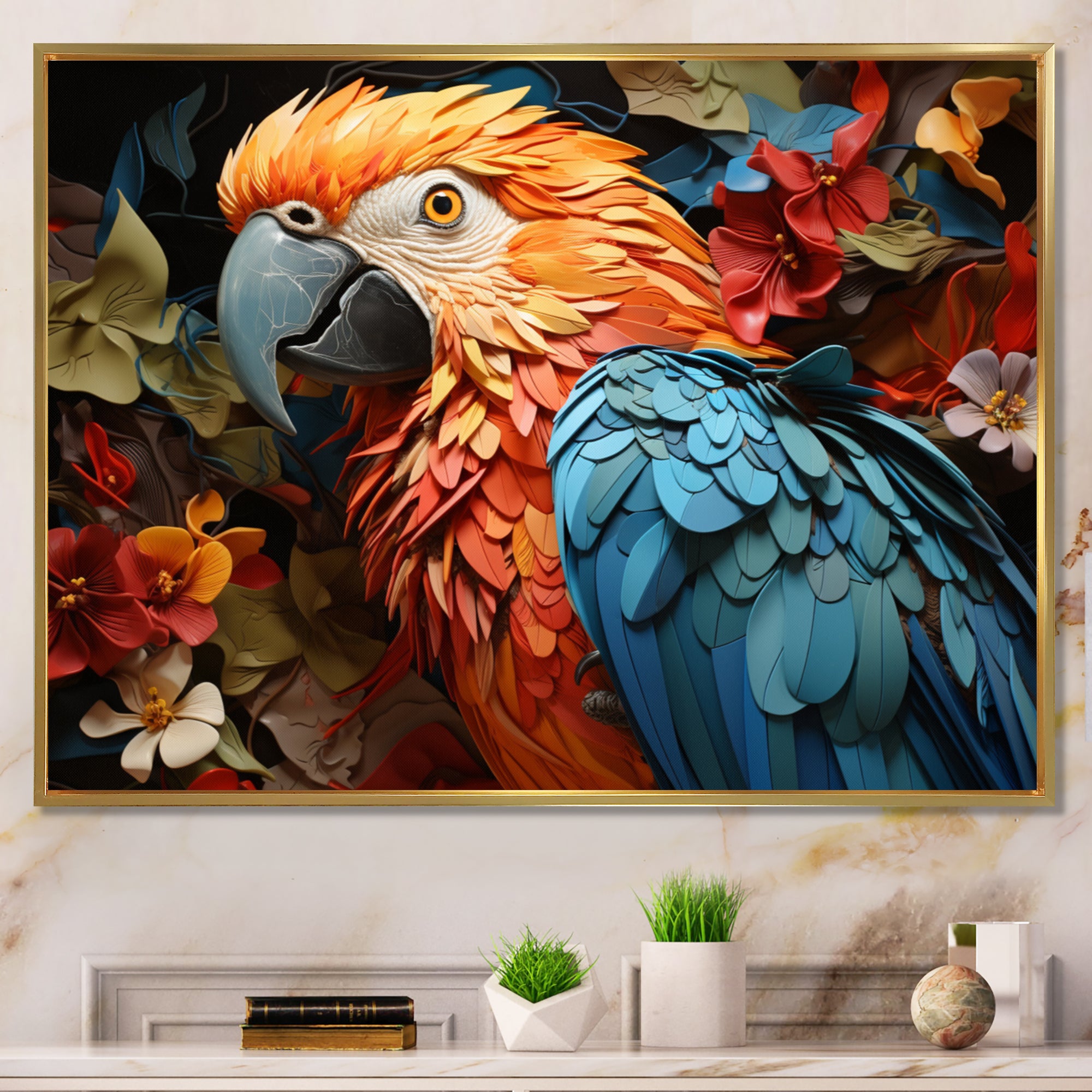 Red Parrot Parrots Parade - Parrot Wall Art Prints