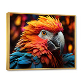 Orange Parrot Vibrant Plumage Geometric - Parrot Home Decor Art